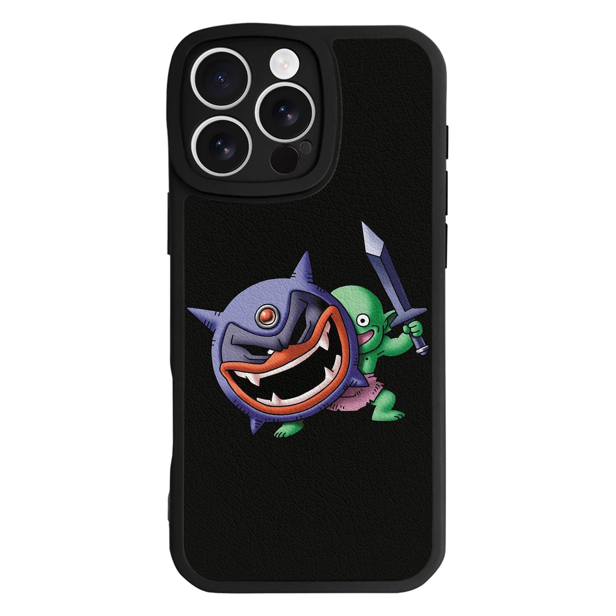 （画像用） ドラゴンクエスト Doragon Kuesuto Dragon Quest 【iPhone 16シリーズ対応】シリコンスマホケース（レザー調） 材質：シリコン